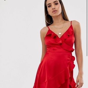 Holiday ❣️ Red Satin Dress